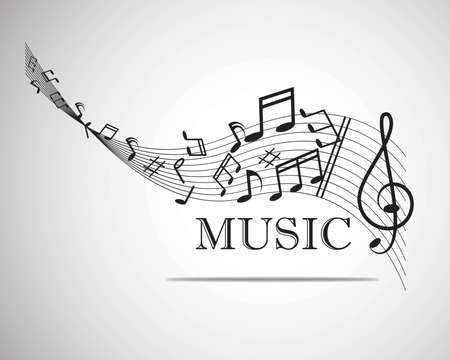 musical design over pattern background vector illustrationのイラスト素材