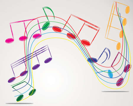 Vector musical notes staff background for design useのイラスト素材