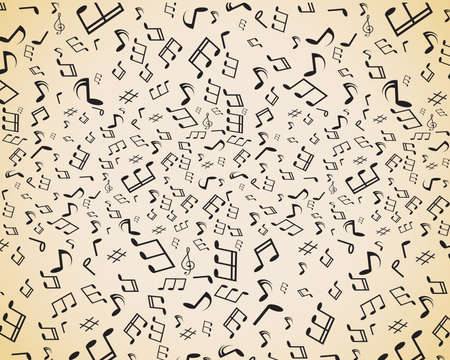 Music notes seamlessのイラスト素材