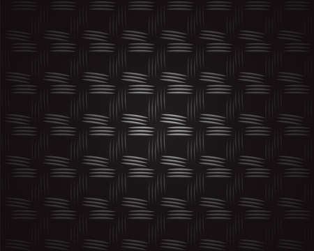 Closeup of black plastic weave as woven background texture or pattern. Square format.のイラスト素材