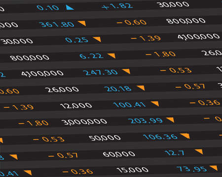 Colored ticker board on black-vectorのイラスト素材