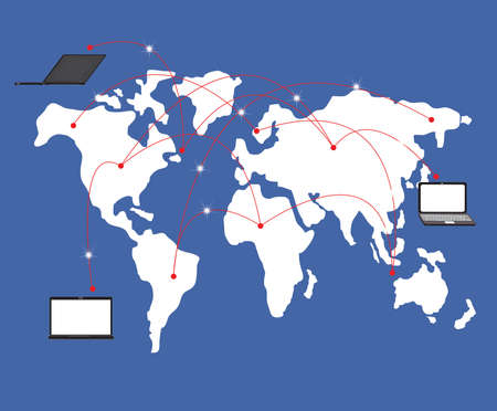 conceptual social networking graphic designのイラスト素材