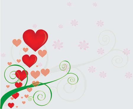 hearts background vectorのイラスト素材