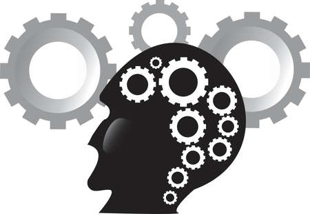 The concept of the functioning of the human body and the brainのイラスト素材