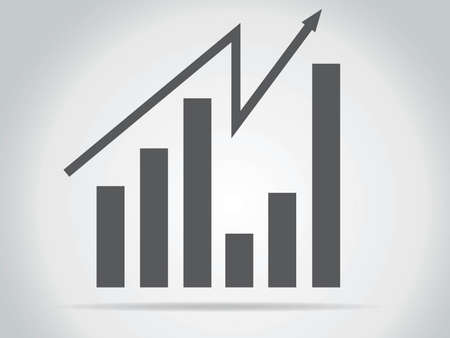 Infographic, chart icon, vector illustration. Flat design styleのイラスト素材