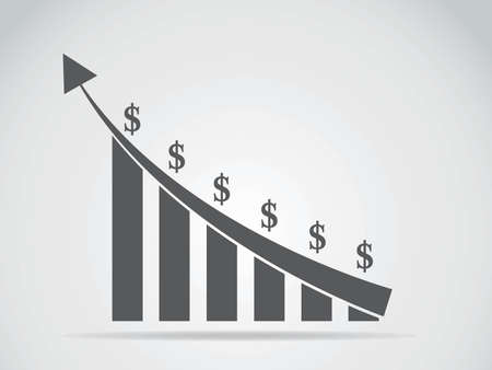 Vector growing graph iconのイラスト素材