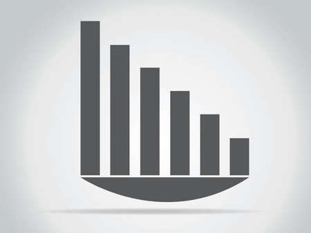 chart icon, vector illustration. Flat design styleのイラスト素材