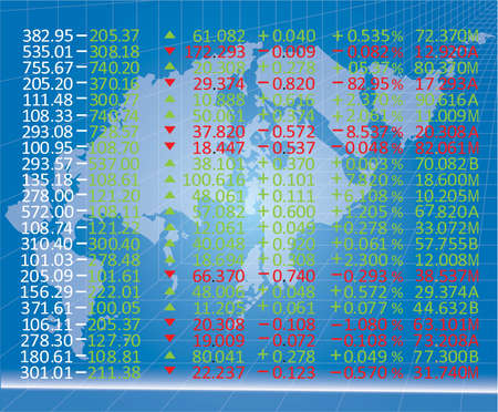 stock market world mapのイラスト素材