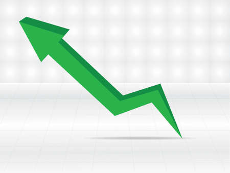 Green graph arrow move up vector backgroundのイラスト素材