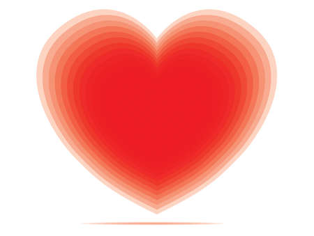 Red Love Heartのイラスト素材