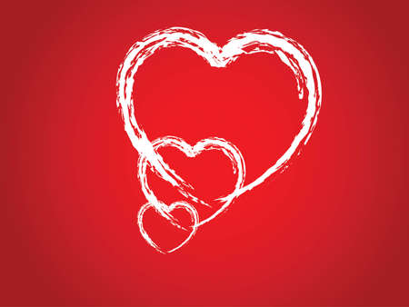 Love heart red backgroundのイラスト素材