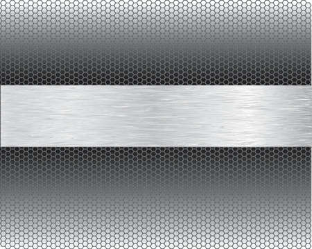 Abstract background, metallic silver banners, vector.のイラスト素材