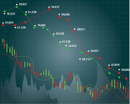 Stock market chartのイラスト素材