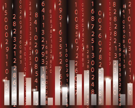 Stock Market Graph and Bar Chartのイラスト素材