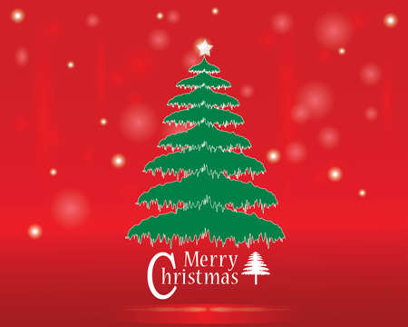 Christmas Greeting Card. Merry Christmas lettering, vector illustrationのイラスト素材