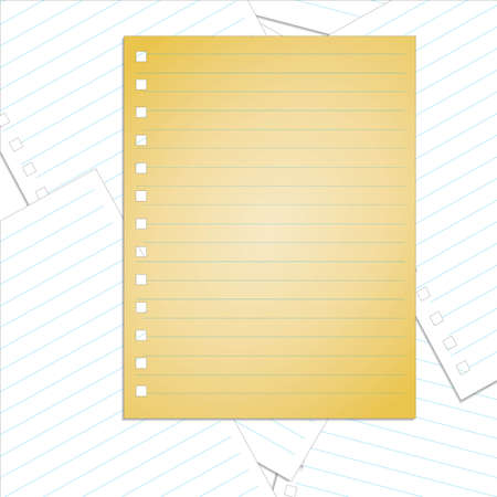 Various white papers, ready for your message. Vector illustration.のイラスト素材