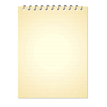 Note book paper isolated on white backgroundのイラスト素材