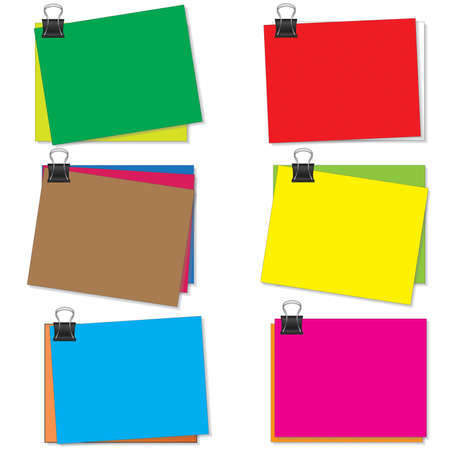 Colorful note on white backgroundのイラスト素材