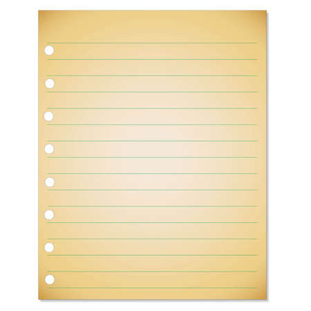 A simple vector yellow note pad page.のイラスト素材