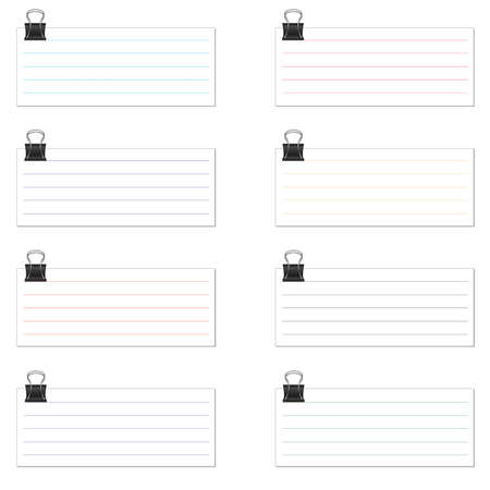 Note paper and clips, blank for informationのイラスト素材