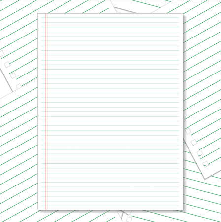 Various white papers, ready for your message. Vector illustration.のイラスト素材