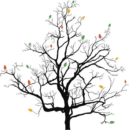 Dead tree silhouette vector