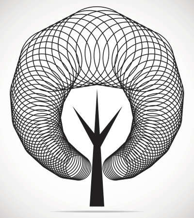 Vector tree emblemのイラスト素材