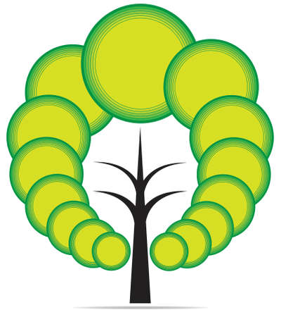 Vector tree emblemのイラスト素材