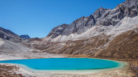 Beautiful  landscape of milky sea in Daocheng Yading National Park, Sichuan, China.の写真素材