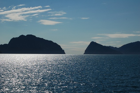 Beautifull view of Resurrection Bay close to Seward, Alaskaの写真素材