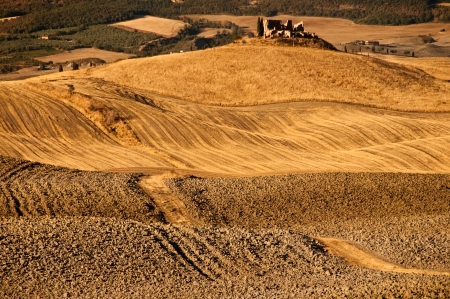 A typical scenic view in Tuscany Italyの写真素材