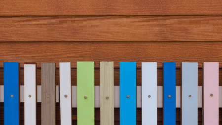 Colorful wooden fence