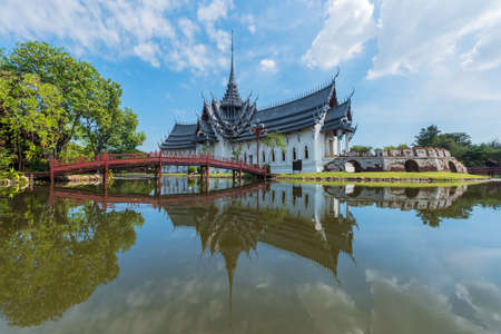 Sanphet Prasat Palace, Ancient City, Bangkok, Thailandの写真素材