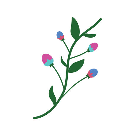 Garden Flowers Vector Cute Designのイラスト素材
