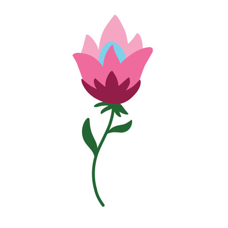 Garden Flowers Vector Cute Designのイラスト素材