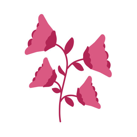 Garden Flowers Vector Element Drawing And Illustrationのイラスト素材