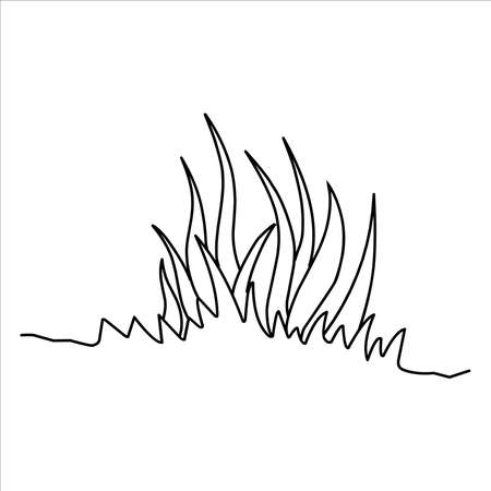 Grass vector silhouette drawing sketchのイラスト素材