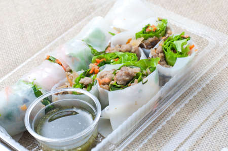NOODLE Thai apply style vegetables roll body and health snacks  