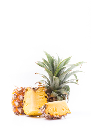 pineapple on isolated with space for your createの写真素材