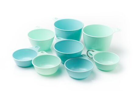 measuring cup on a white backgroundの写真素材