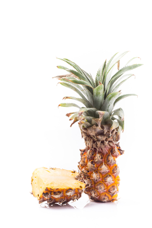 pineapple on isolated with space for your createの写真素材