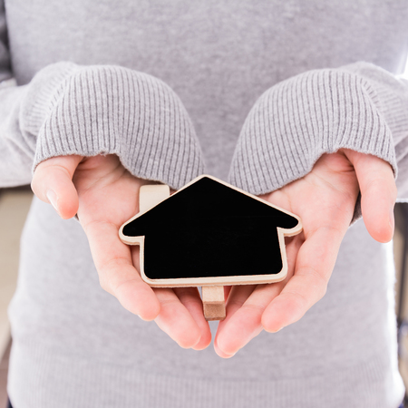 house in human handsの写真素材