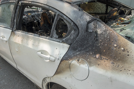 car burnedの写真素材