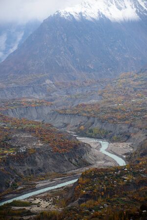beautiful mountain in nature landscape view from Pakistan,autumnの写真素材