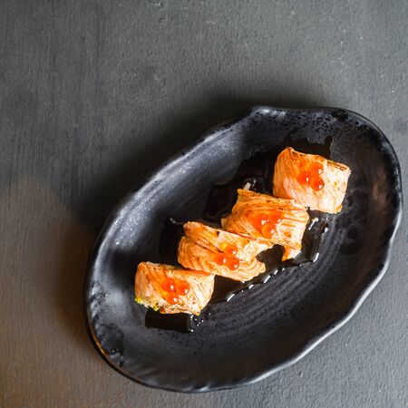 japanese traditional food sushi rollの写真素材