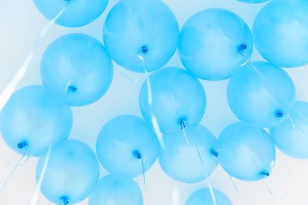 blue balloon , party concept ,background elementの写真素材