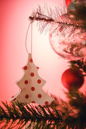 Christmas and new year 2020 decoration on christmas tree ,christmas celebrationの写真素材