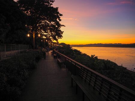Sunset view in the Chiang Khan 01のeditorial素材