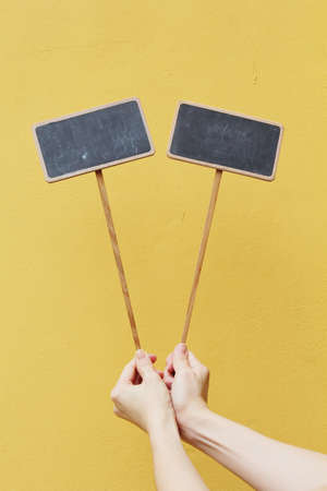 Chalkboard as signsの写真素材
