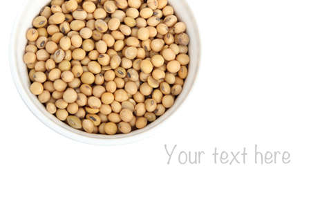 Soy bean on white backgroundの写真素材